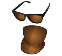 OSharp Verres de rechange pour lunettes de soleil Oakley Frogskins Range XL OO9503-58 mm - HD polarisé, miroir, protection UV, Bronze marron - HD polarisé