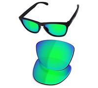 OSharp Verres de rechange pour lunettes de soleil Oakley Frogskins Range XL OO9503-58 mm - HD polarisé, miroir, protection UV, Miroir vert jade - HD polarisé