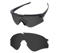 OSharp Verres de rechange pour lunettes de soleil Oakley Si Ballistic M Frame Alpha OO9296 - Protection UV et ajustement parfait, Noir carbone - HD polarisé