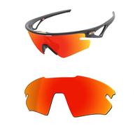 OSharp Verres de rechange pour lunettes de soleil Oakley Sphaera Slash OO9499 - HD polarisés, miroir, protection UV et ajustement parfait - Rouge feu miroir