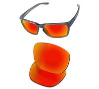 OSharp Verres de rechange pour lunettes de soleil Oakley Sylas XL OO9448-60 mm - HD polarisé, miroir, protection UV, ajustement parfait, Miroir rouge feu - HD polarisé