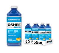 Oshee Lot de 6 bouteilles d'eau vitaminée au goût citron et orange 555 ml - Magnésium, niacine, acide pantothénique, vitamine B6, acide folique, biotine, vitamine B12 - Multipack