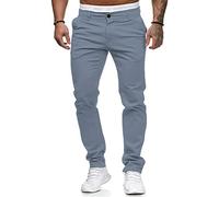 Osheoiso Hommes Chino Pantalon Couleur Unie Chic Pantalon Décontracté Coupe Ajustée Pantalon Eté Streetwear Jeans Moulants Trekking Cargo Pantalon Extensible A Bleu Clair S