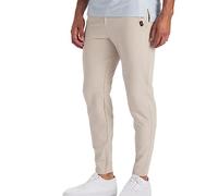 Osheoiso Hommes Chino Pantalon Couleur Unie Chic Pantalon Décontracté Coupe Ajustée Pantalon Eté Streetwear Jeans Moulants Trekking Cargo Pantalon Extensible C Abricot M