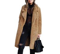 Osheoiso Manteau Femme Cardigan Manche Elegant Longue Veste Cardigan Bouton Blouson Devant Ouvert Poches Coton Outwear Automne Hiver A Kaki L