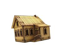 Oshhni 1/72 Miniature en bois maison Architecture scène modèle paysage Architecture scène pour Architecture modèle Micro paysage, Style un