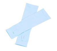 Oshhni 1 Paire Manchette de Compression pour Le Bras Manchons Protection Anti-Glisse Respirant Matière Élastique Adaptée Sportifs Hommes Femmes Activités, Bleu, 30 cm