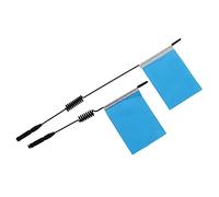 Oshhni 2 Pièces Antenne Décorative RC Voiture Métal Simulation Drapeau Accessoire Adapté Aux Modèles Radiocommandés Collection Exposition, Bleu