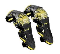 Oshhni 2 Pièces Protège-Genoux Genouillères Protège-Tibia Équipement Articulations Sécurité Bandes Réglables Convient pour Football Basketbal, Jaune,