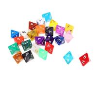 Oshhni 25 Dés Polyédriques D8 en Acrylique pour Accessoires de Jeu de Rôle RPG