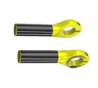 Oshhni 2Pcs VTT Guidon Ends Poignée Confortable Haute Résistance 22.2mm 7/8" Ends Bar Ends pour Vélo de Route Cyclisme Pièces, Jaune Fluo