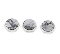 Oshhni 3 Pièces Boutons de Pistons Trompette clés Couvercles de Touches Remplacement Instrument En Pierre Naturelle Alliage Adapté à La Réparation Acce, Gris blanc, 1.5x1.5cm