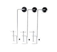 Oshhni 3 Pièces Poulie Physique Expérimentale Tige Support Fixée Système Bloc et Poulie Outil Décomposition Synthèse Mécanique Matériau Métal Résistant Utili, Type A Silver