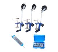 Oshhni 3 Pièces Poulie Physique Expérimentale Tige Support Fixée Système Bloc et Poulie Outil Décomposition Synthèse Mécanique Matériau Métal Résistant Utili, Type B Blue