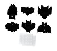 Oshhni 36x Découpes de Chauve-Souris d'halloween pour Toile de Fond, Panneau