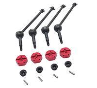 Oshhni 4 Pièces Arbre de Transmission RC Métal Accessoires Amélioration CVD Assemblage Articulation Universelle Composants de Voiture Camion Modèle Pièces Dé, Rouge