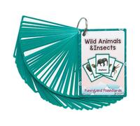 Oshhni 48 animaux sauvages, format poche, pour développer la mémoire et stimuler les capacités cognitives des enfants en maternelle.