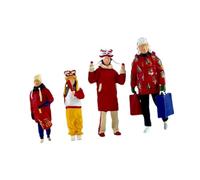 Oshhni 4x 1/64 Figures de famille à l'échelle du Nouvel An Célébrations personnages miniatures mini résine Photo accessoires de nouveauté décor micro