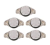Oshhni 5 Pièces Interrupteur de Température Protection Thermique Interrupteur à Snap Disque Thermostat Métal Fonction Réinitialisation pour Appareils, 130 ℃