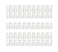 Oshhni 50 paires de crochets de couture à fermoir régble à taille avec boucle en métal pour attaches de sous-vêtements, Argent