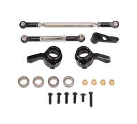 Oshhni 9 Pièces Cupule Direction RC Pièces Métal Tige Traction Servo Accessoire Remplacement Aluminium Alliage Convient pour MN82 LC79 MN78 D90 Utilisation V, Noir