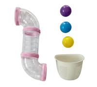 Oshhni Accessoires pour tableau d'activités à faire soi-même : tunnel d'apprentissage sensoriel pour le développement précoce des tout-petits en, Rose Clair 43 Cm