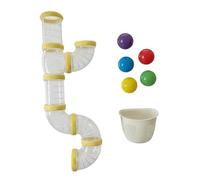 Oshhni Accessoires pour tableau d'activités à faire soi-même : tunnel d'apprentissage sensoriel pour le développement précoce des tout-petits en, Jaune 57 Cm