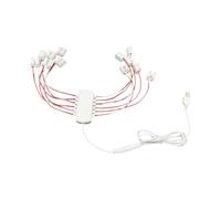 Oshhni Adaptateur secteur USB 5V avec port de distribution et câblage pour éclairage, accessoires de lampes miniatures, décoration, décors urbains et trains, 12 Ports
