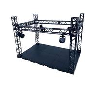 Oshhni Affichage des figures d'action avec un modèle d'affichage de stade lumineux avec une lumière pour le caractère d'anime de collection Tiny Figure Dolls, Noir