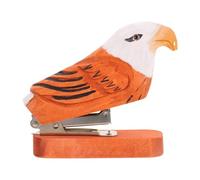 Oshhni Agrafeuse en bois en forme d'animal, statuette, sculpture, accessoire de papeterie portable et amusant pour le bureau, la salle de classe ou la, Petit Aigle