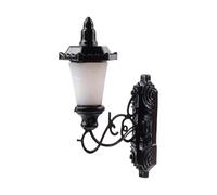 Oshhni Applique murale miniature de jardin, modèle architectural, mini applique murale lumineuse pour diorama à l'échelle 1/100, Lumière Noire et Blanche