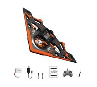 Oshhni Avion de chasse télécommandé en mousse, jouet triangulaire décoratif, avion télécommandé pour enfants, cadeau pour la maison, la fête des enfants, à, Orange