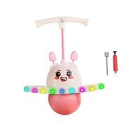 Oshhni Ballon sauteur Pogo avec lampe torche, jouet de à forte adhérence, idéal pour les activités de plein air, les aires de jeux pour, Rose