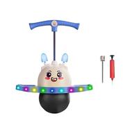 Oshhni Ballon sauteur Pogo avec lampe torche, jouet de à forte adhérence, idéal pour les activités de plein air, les aires de jeux pour, Bleu