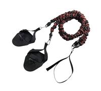 Oshhni Bande de résistance de Natation Dryland Powercord pour Femmes et Hommes, en Latex, avec Plaquettes, équipement d'entraînement de Natation, Cordon, Noir Rouge 60lbs