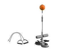 Oshhni Barre de Boxe Ajustable avec ventouses et Ballon d'entraînement pour intérieur, Corde Fine Grise