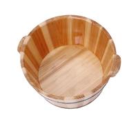 Oshhni Bassin de bain de pieds en bois, seau de lavage des pieds, résistant aux chocs, réutilisable, baril de pédicure, baril de bain de pieds pour spa,