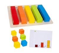 Oshhni Blocs en bois d'apprentissage en mathématiques, couleur correspondant à un numéro d'éducation précoce pour compter les jouets, les cubes