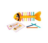 Oshhni Bois Fishbone Matching Toy Sensory Learning Hand Eye Coordination Finet Motor Match Matching Game pendant 3 + ans Gift d'anniversaire pour enfants