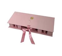 Oshhni Boîte de fleur cadeau en forme de lettre Mom Boîte 43x18x6.8 cm pour la disposition florale légère avec carton polyvalent de couvercle, Rose