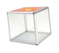 Oshhni Boîte de tombola, accessoire de jeu, boîte de billets réutilisable et portable multi-scénarios, boîte de loterie transparente pour réunion, Moyen