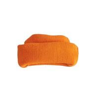 Oshhni Bonnet pour Poupée Chapeau Accessoire Tricoté Poupée Miniature Revers Côtelé Souple Adapté à la Collection Jeu de Rôle Photographie , Orange
