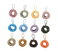 Oshhni Boucles de tissage boucles à tisser boucles élastiques boucles élastiques anneaux de bricolage alimentaires avec plusieurs couleurs boucles, 12 Couleurs 192pcs