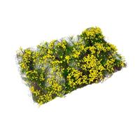 Oshhni Bouquet de fleurs, touffe d'herbe touffue, miniature, artificielle, groupe de végétation florale, arbustes de plaine, touffe pour bases miniatures, Jaune