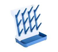 Oshhni Bouteilles de bébé darying rack d'alimentation support de tasse 12 crochets avec stand de plateau ne nouveau-né nettoyage du sèche-linge, Bleu