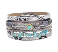 Oshhni Bracelet de Perles Multicouche avec Fermoir, Bijoux et Cadeau pour Poignet