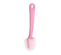 Oshhni Brosse à chaussures double face multifonctionnelle, longue poignée, avec trou de suspension, brosse à chaussures à cinq côtés de sécurité,