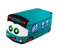 Oshhni Bus Scolaire en Peluche, Jouet de Voiture en Peluche, Compagnon de Coucher, Cadeau de Vacances, Oreiller câlin pour étude, Ornements de Salon, Vert 25cm