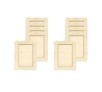 Oshhni Cadre Photo en Bois à Faire Soi-même, Forme Rectangulaire Bords Ondulés, à Peindre Soi-même, à Poser, pour Halloween ou Noël. Idéal pour Peindre, Décorer et Créer des Tableaux, 10 Pièces