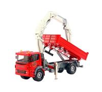 Oshhni Camion-grue à échelle 1: 60, jouet, cadeaux de saint-valentin, voiture d'ingénierie, modèle de grue réaliste moulé sous pression, camion jouet pour la, Rouge